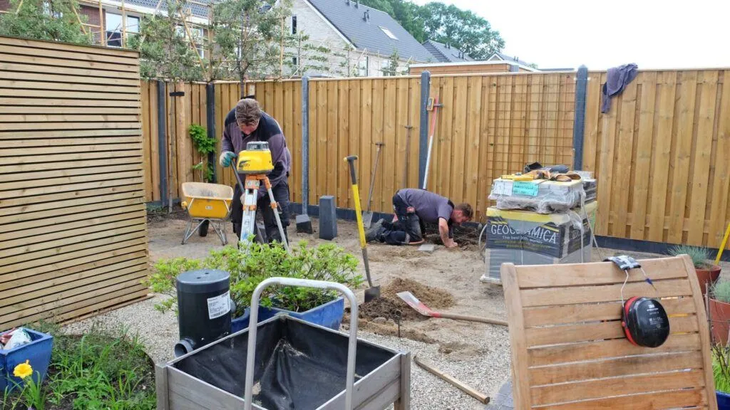 hoveniers aan het werk