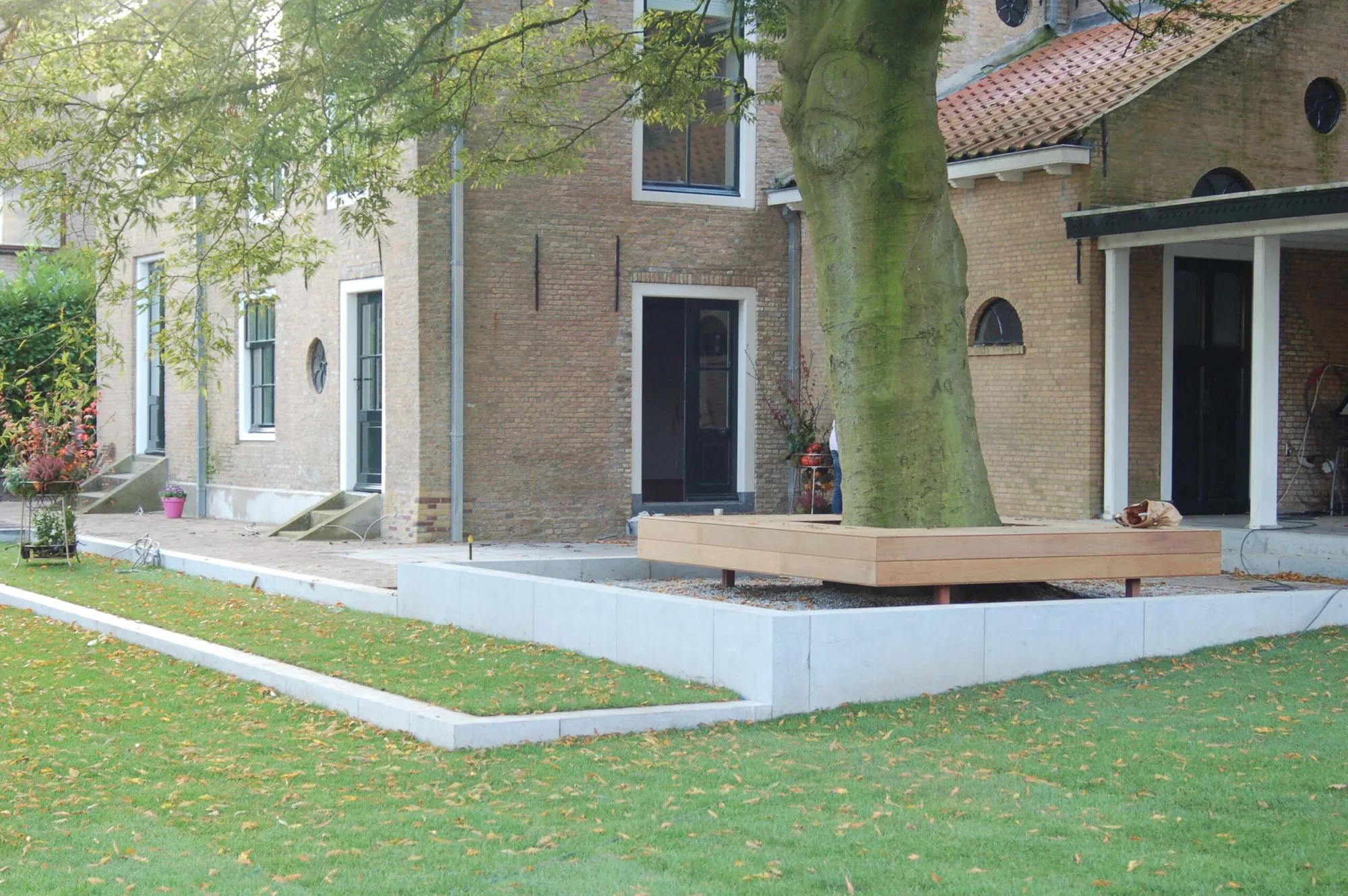 moderne tuin met strakke lijnen